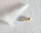 14K Yellow Gold Bioplast Flexible Metal Sensitive Plastic Stud Push Pin 16 gauge - I Love My Piercings!