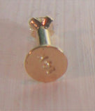 14K Yellow Gold Push Pin 6 mm Short Flat Back Stud Clear Gem 16 gauge - I Love My Piercings!