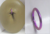 Light Purple Niobium Seamless Hoop Belly Navel Ring 16 gauge 16g 8mm diameter - I Love My Piercings!